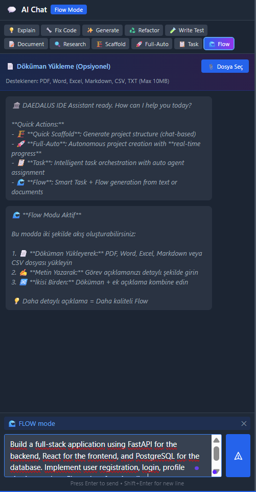 Chat Panel Flow Mode