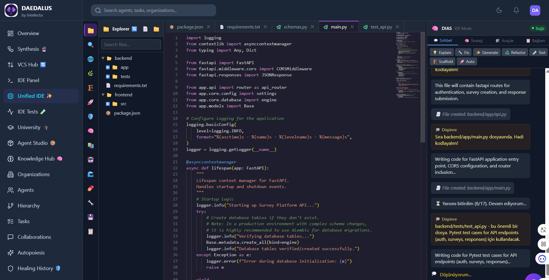main.py creation